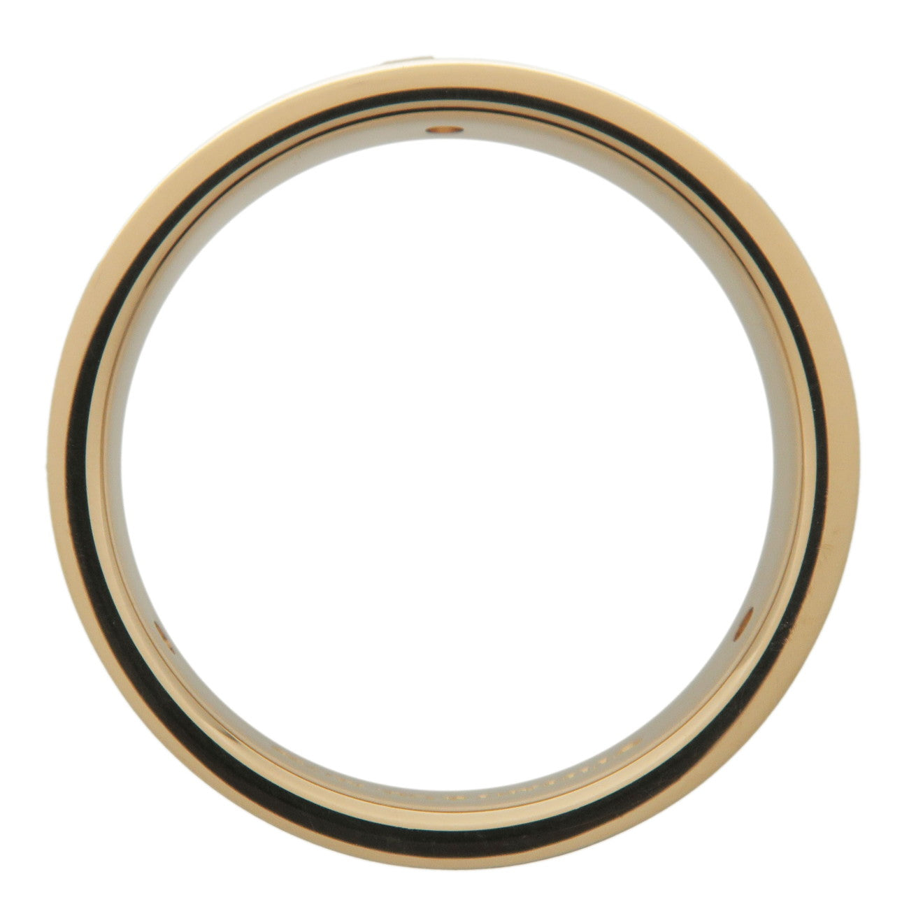 Tiffany&Co. Flat Band 3P Diamond Ring K18 750YG Yellow Gold US6.5 Used