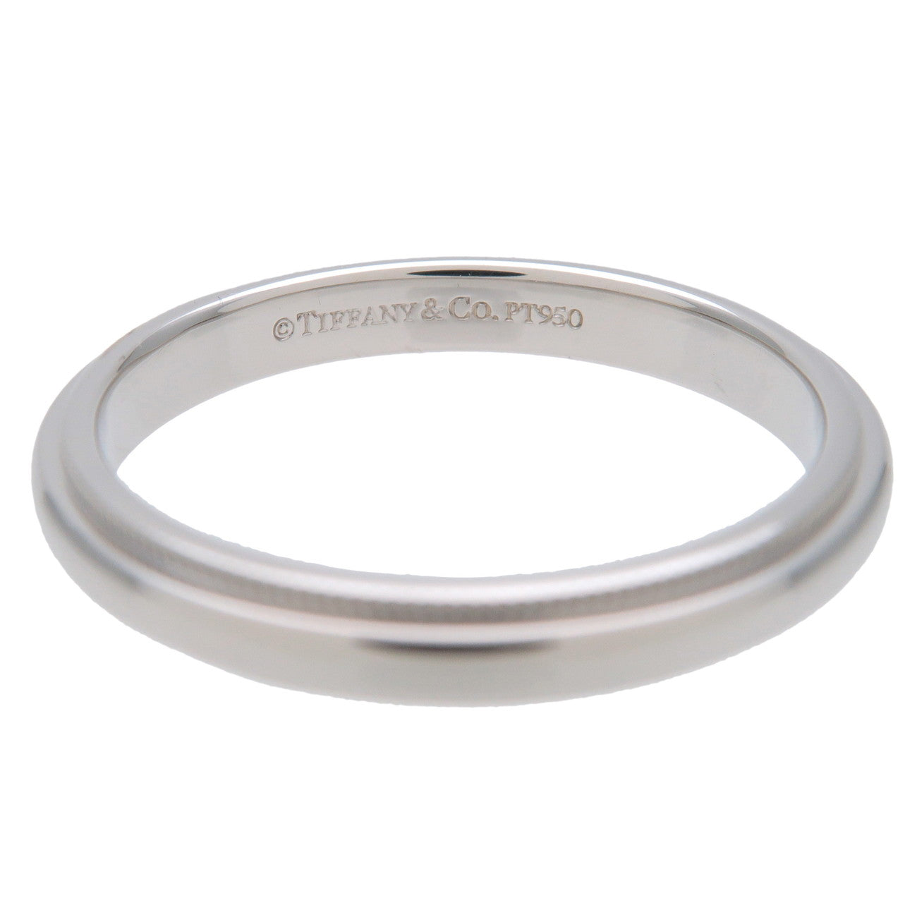 Tiffany&Co. Milgrain Band Ring PT950 Platinum US9 EU59.5 Used