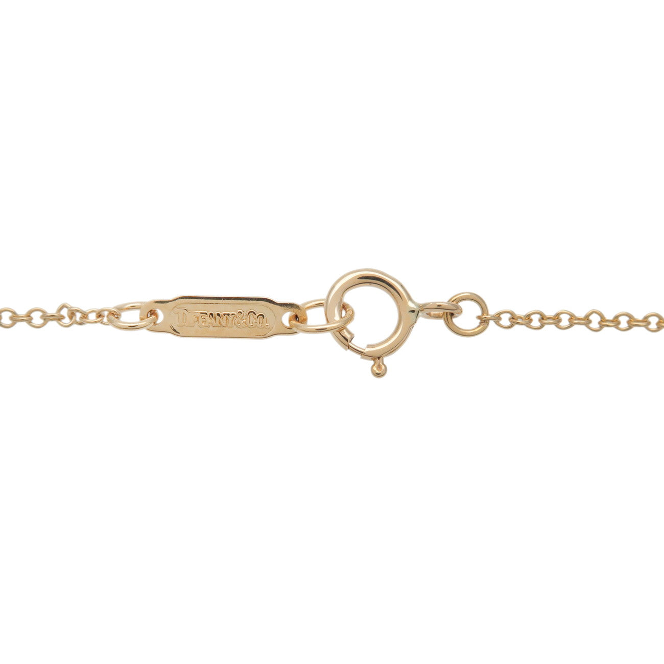 Tiffany&Co. Dots Ball 6P Diamonds Necklace K18 750YG 950PT Used
