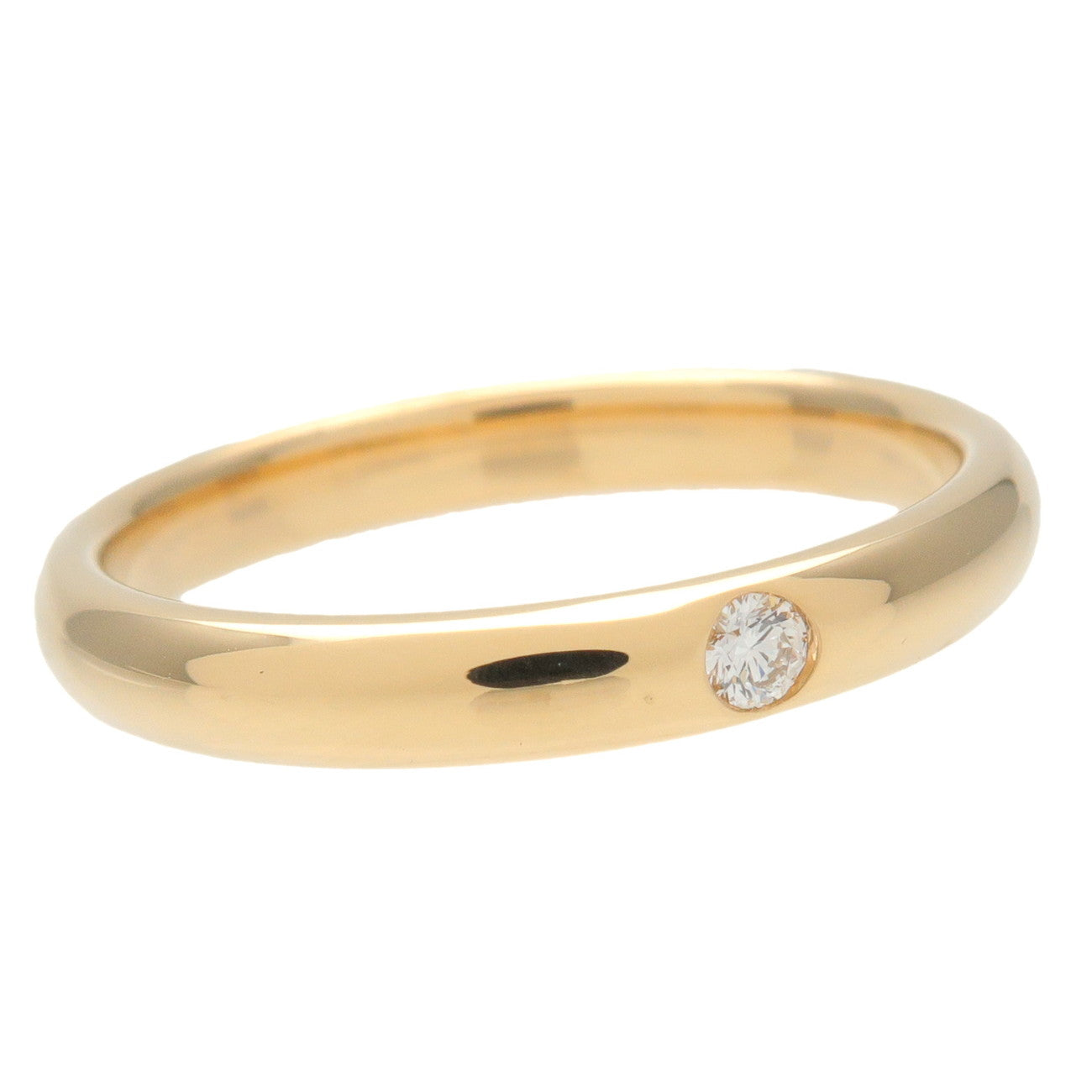 HARRY WINSTON Round Cut 1P Diamond Marriage Ring 750YG US7.5 Used