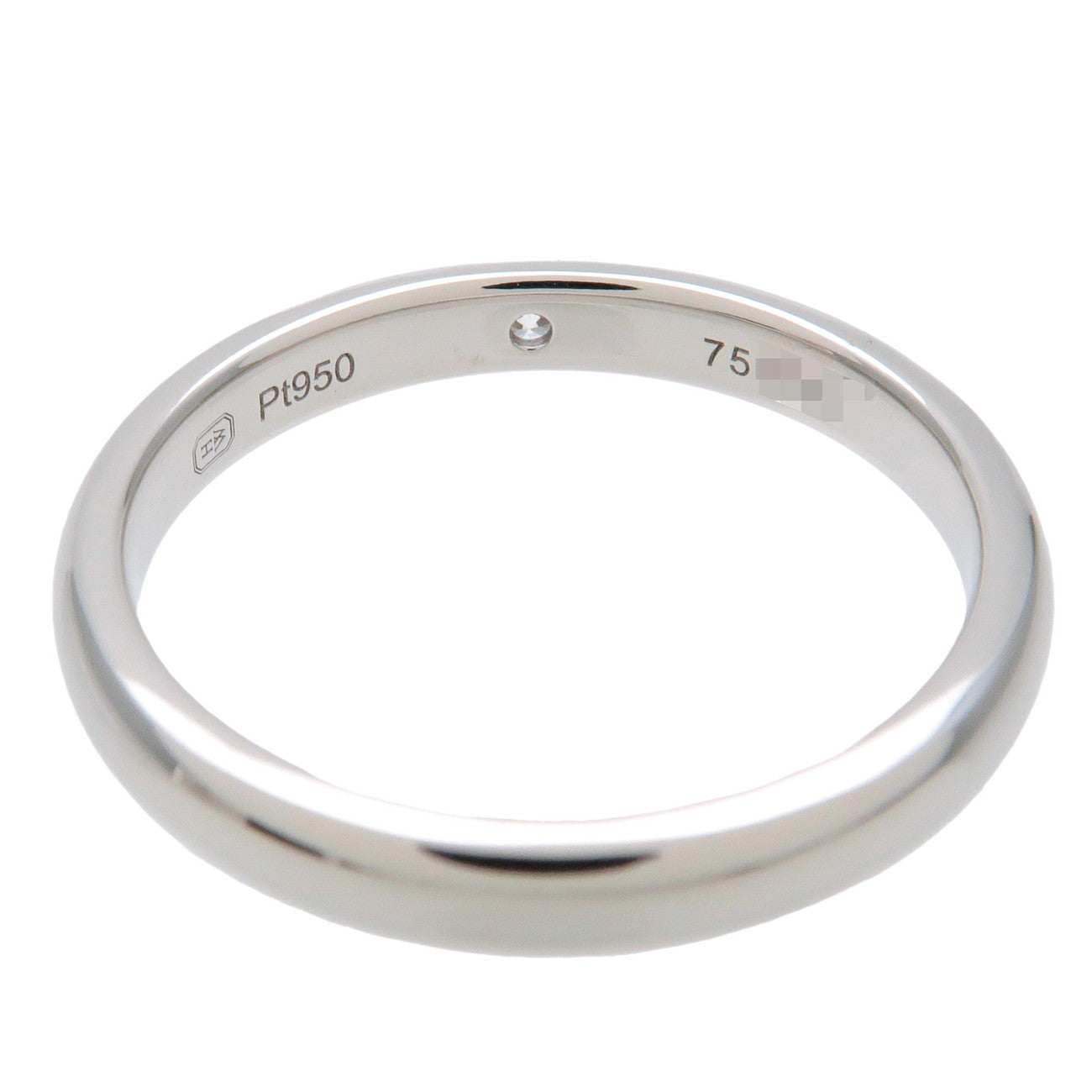 HARRY WINSTON Round Cut 1P Diamond Marriage Ring Platinum US6.5 Used