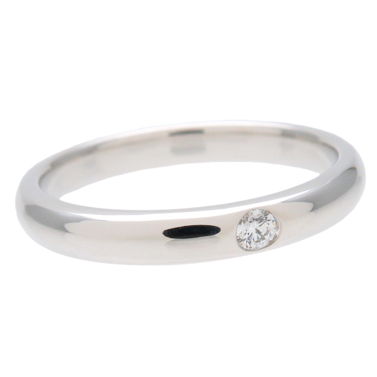 HARRY WINSTON Round Cut 1P Diamond Marriage Ring Platinum US6.5 Used