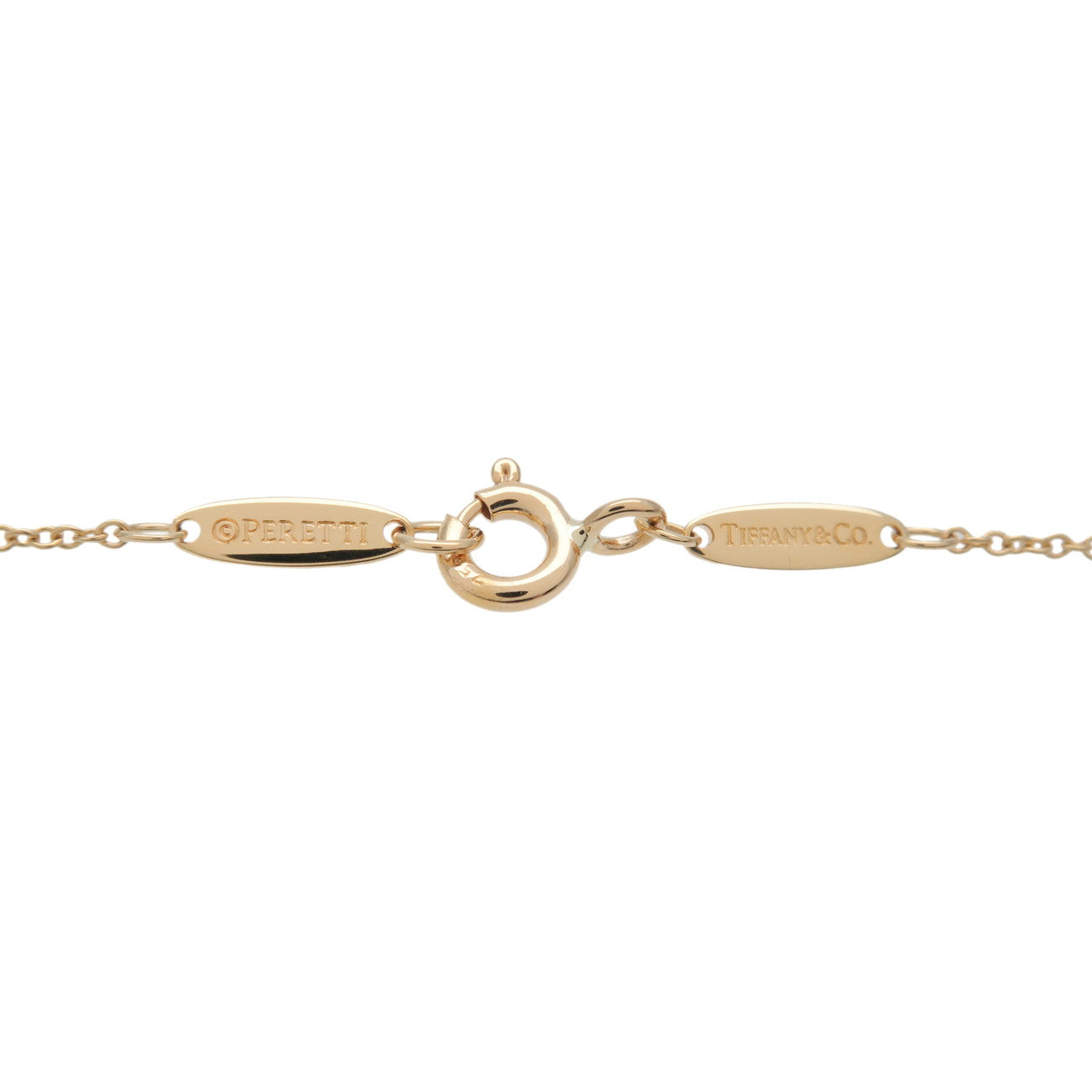 Tiffany&Co. By The Yard 1P Diamond Necklace 0.14ct 750 Yellow Gold Used