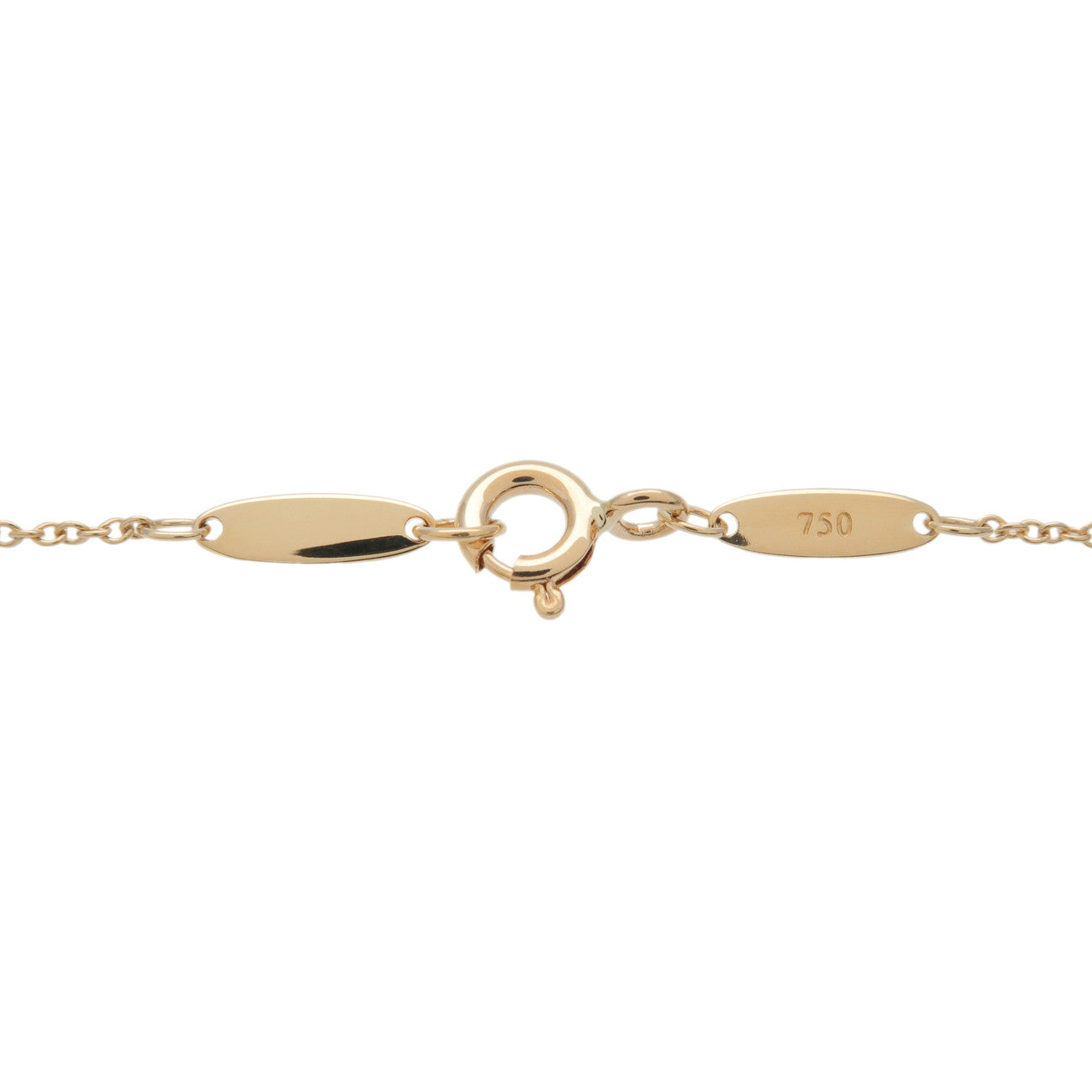 Tiffany&Co. By The Yard 1P Diamond Necklace 0.14ct 750 Yellow Gold Used