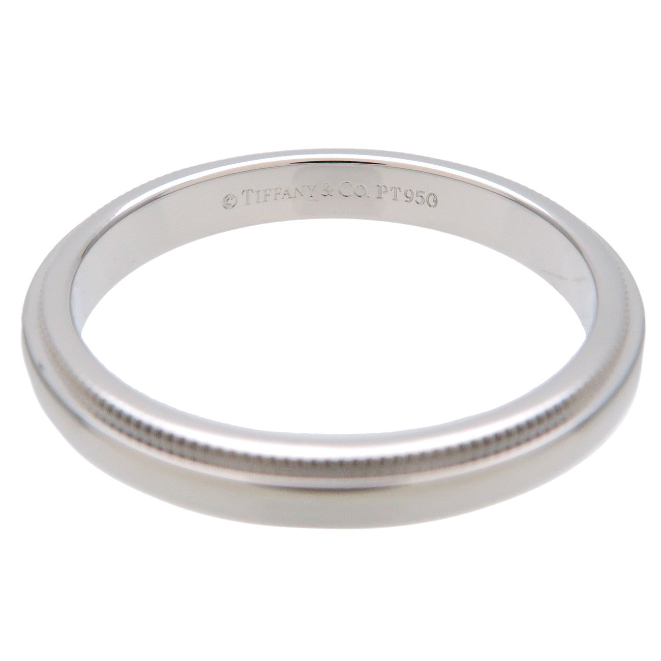 Tiffany&Co. Milgrain Band Ring PT950 Platinum US8 EU57 Used