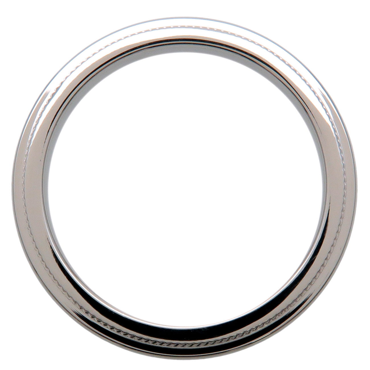 Tiffany&Co. Milgrain Band Ring PT950 Platinum US4.5 EU48 Used