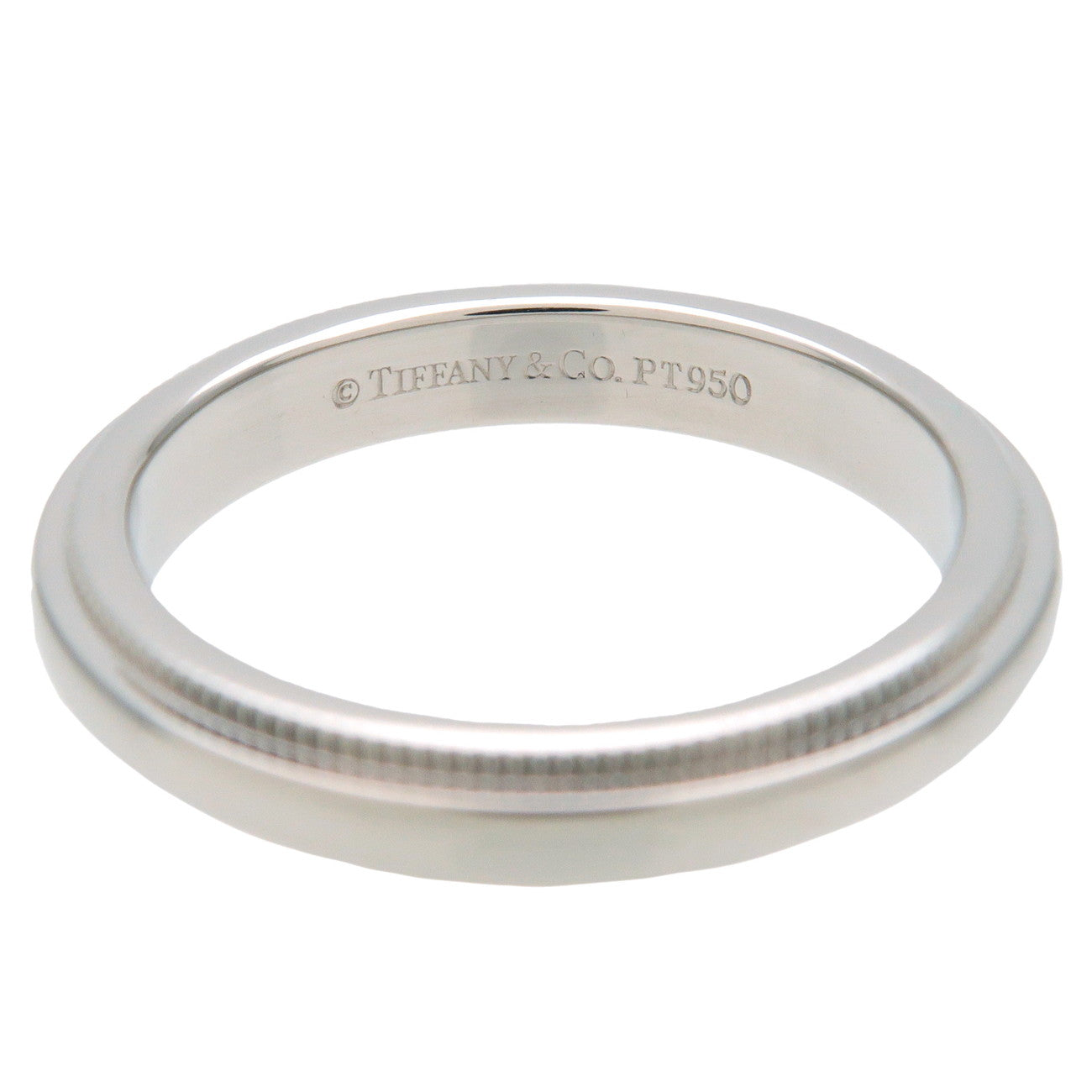 Tiffany&Co. Milgrain Band Ring PT950 Platinum US4.5 EU48 Used