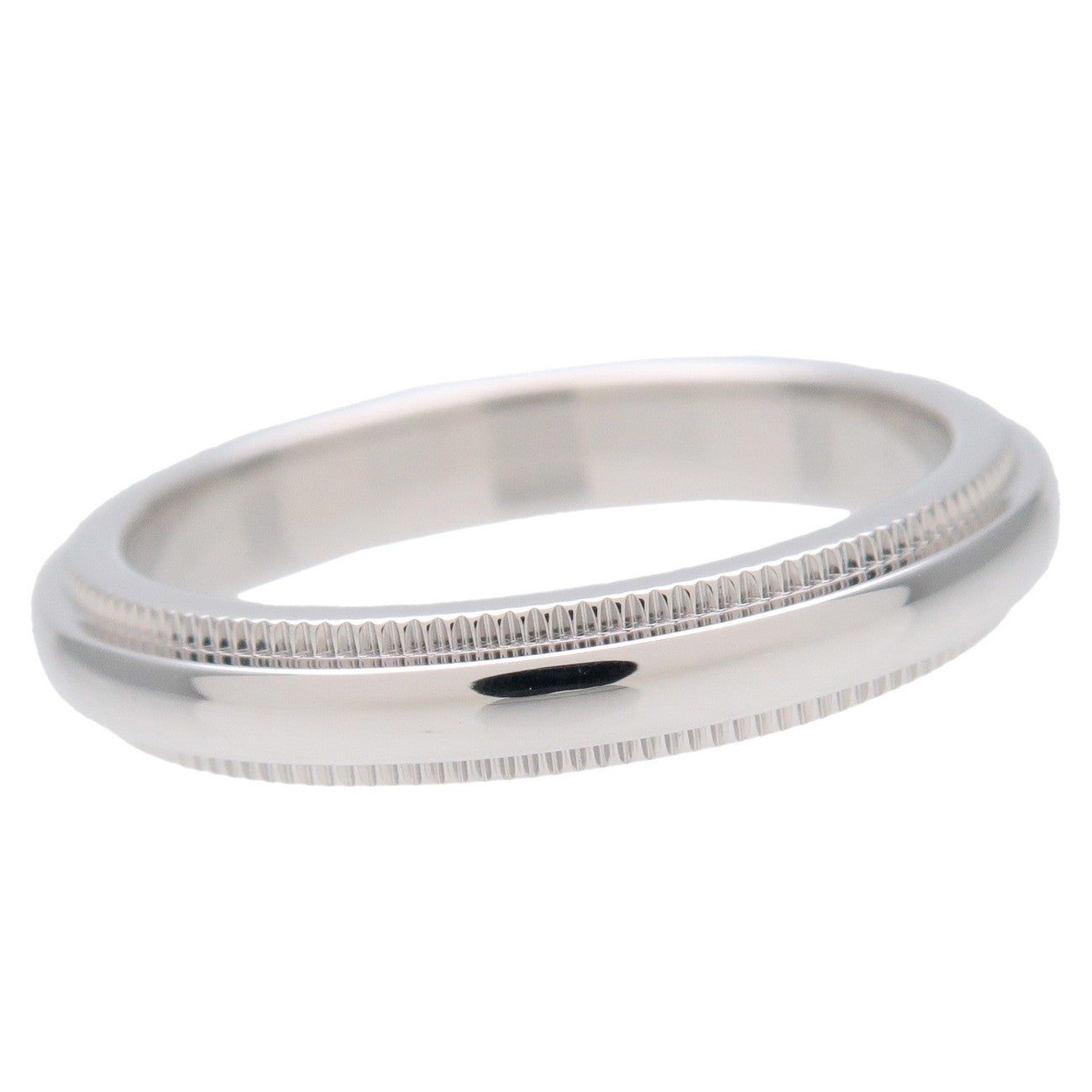Tiffany&Co. Milgrain Band Ring PT950 Platinum US4.5 EU48 Used