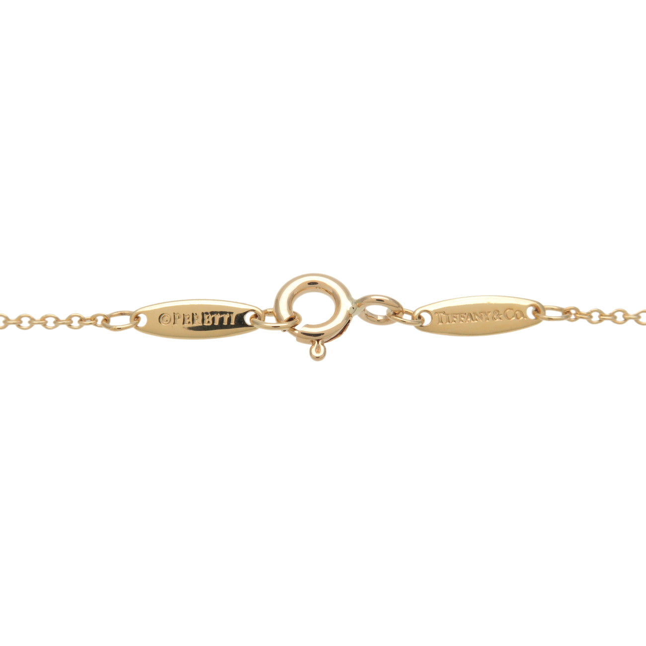 Tiffany&Co. By The Yard 1P Diamond 0.17ct Necklace K18YG Used