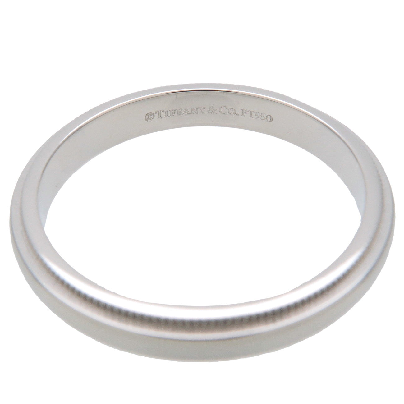 Tiffany&Co. Milgrain Band Ring PT950 Platinum US8.5 Used