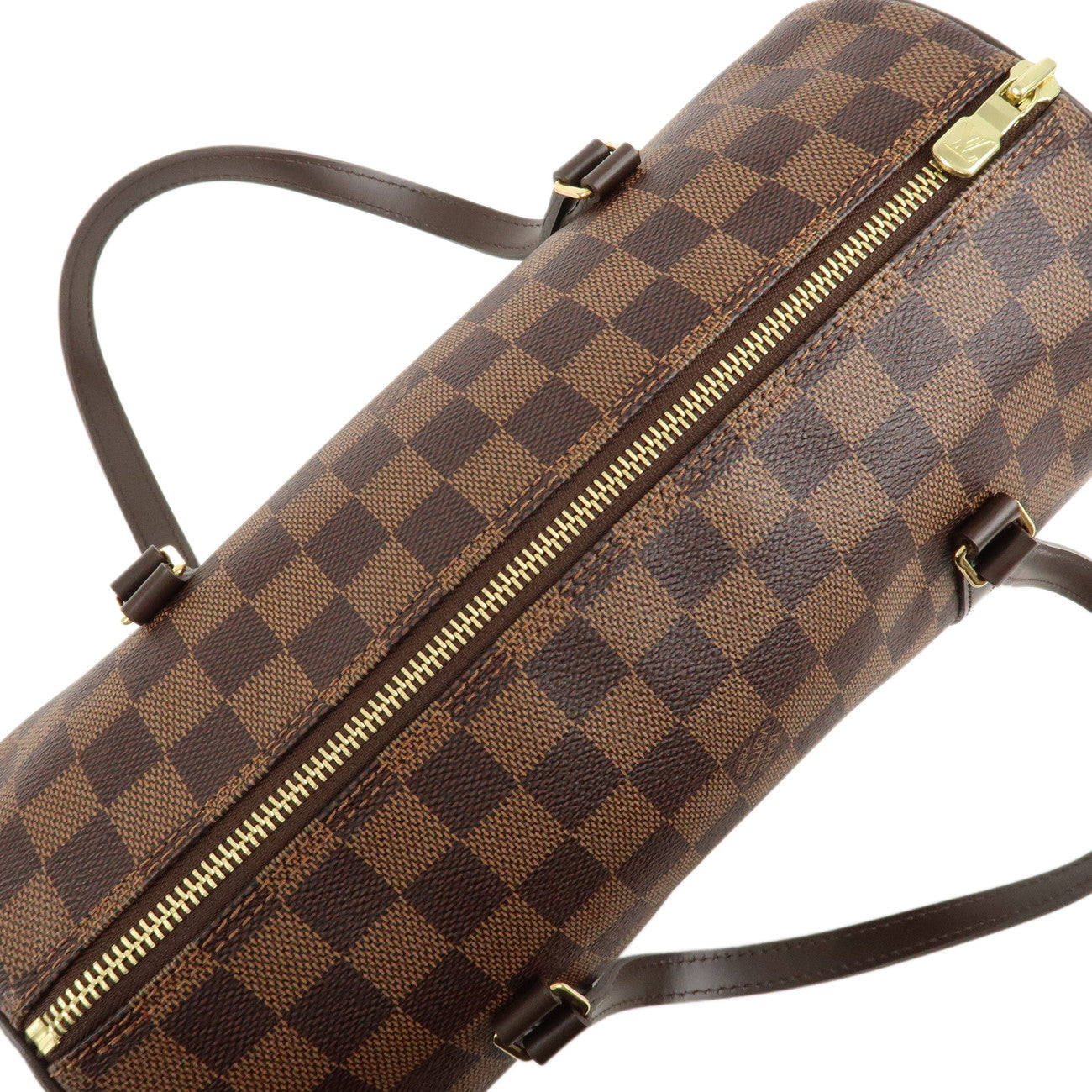 Louis Vuitton Damier Papillon 30 Hand Bag & Pouch Brown N51303 Used