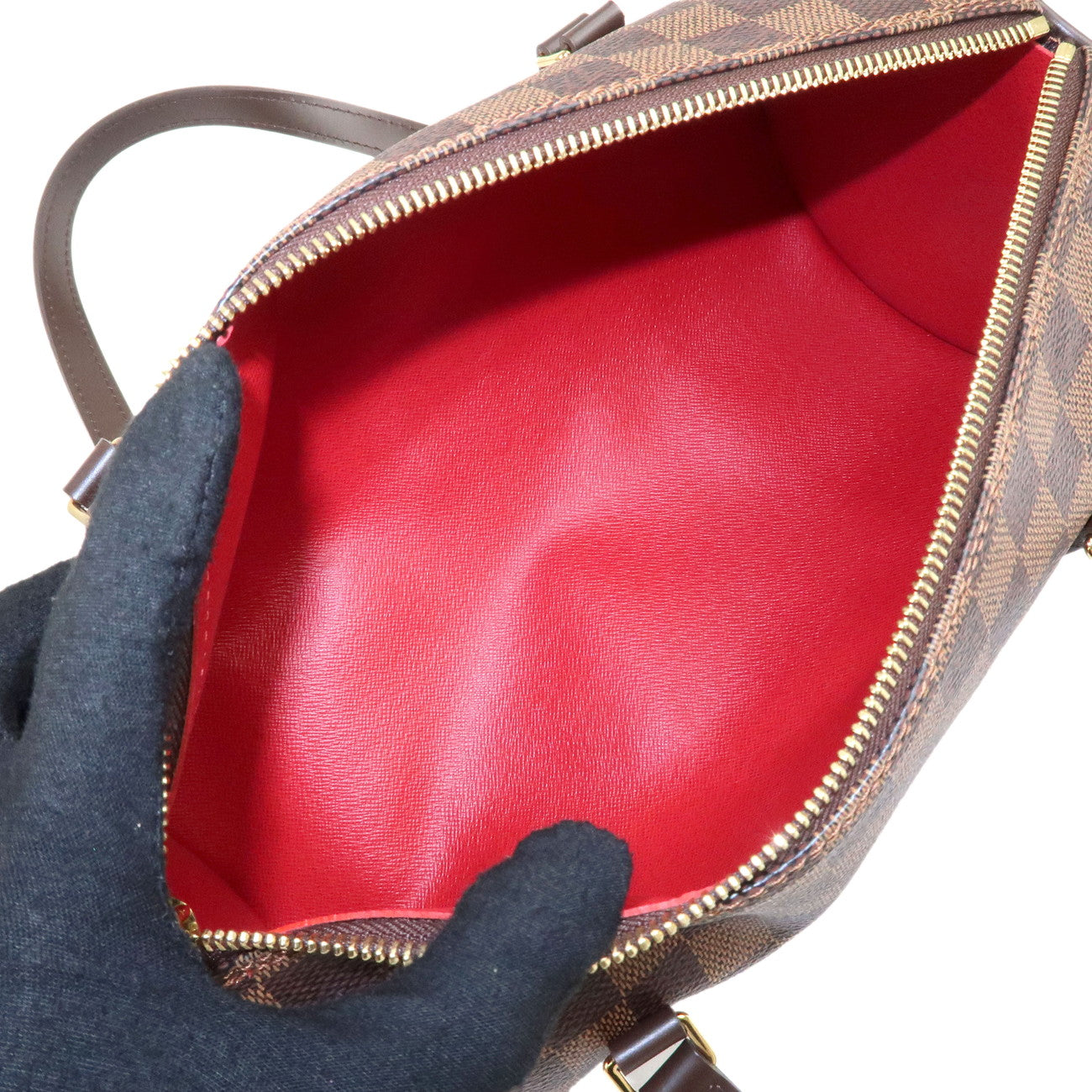 Louis Vuitton Damier Papillon 30 Hand Bag & Pouch Brown N51303 Used