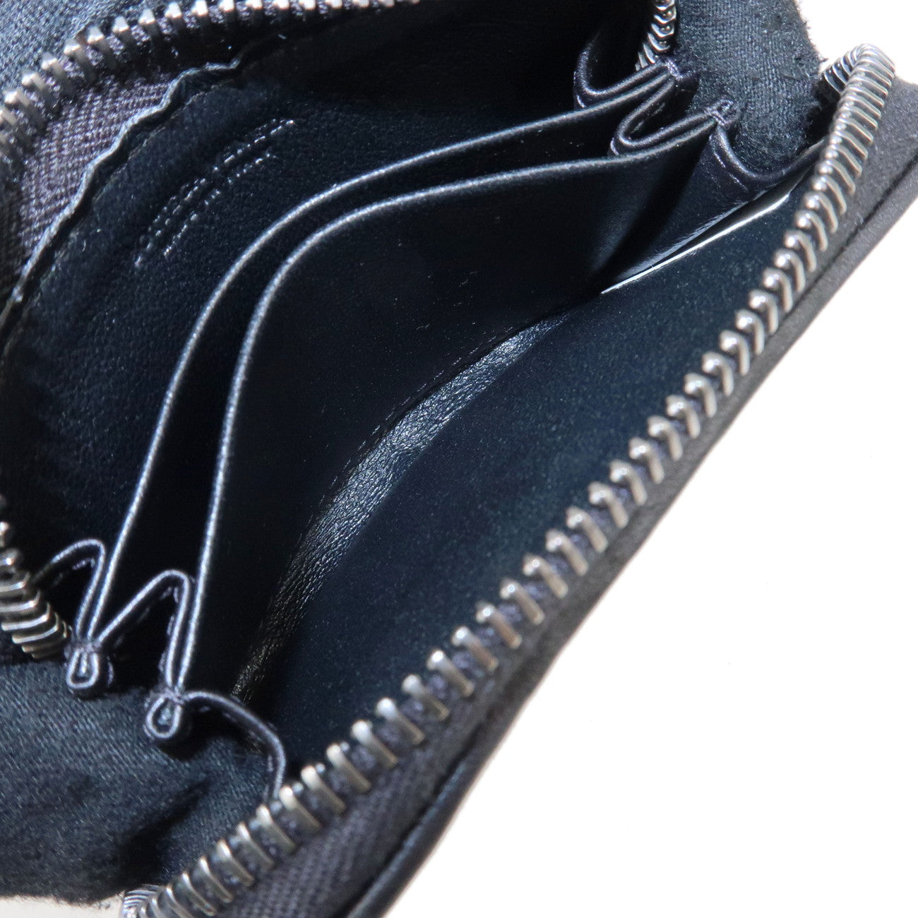 BOTTEGA VENETA Intrecciato Leather Coin Case Black 114075 Used