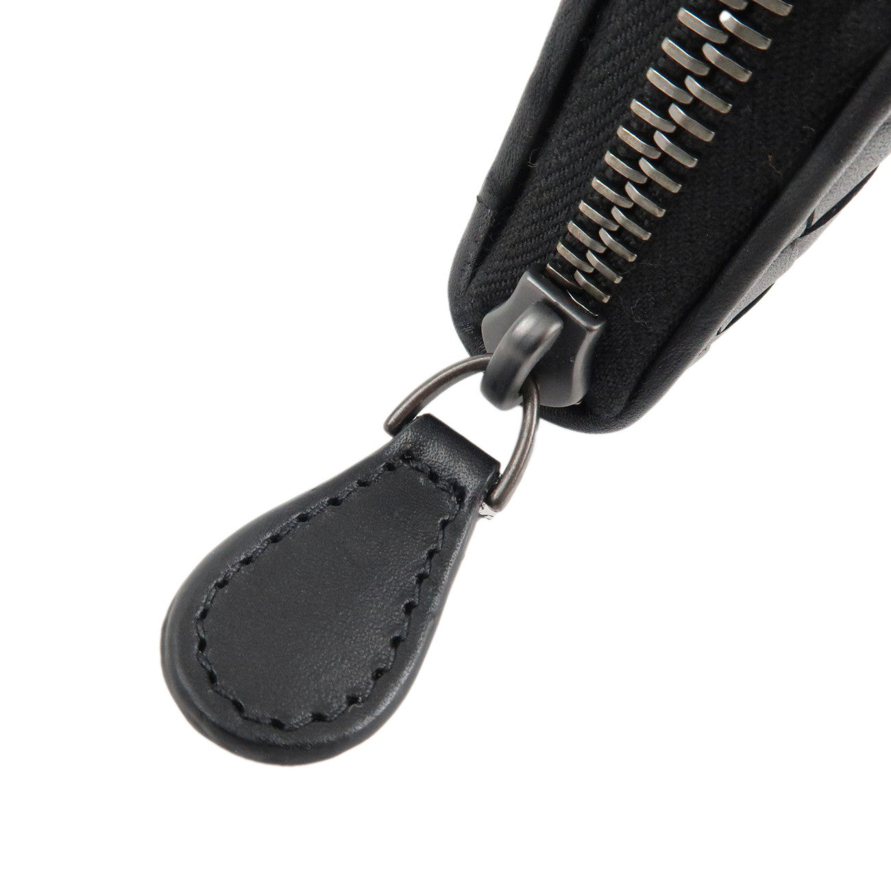 BOTTEGA VENETA Intrecciato Leather Coin Case Black 114075 Used