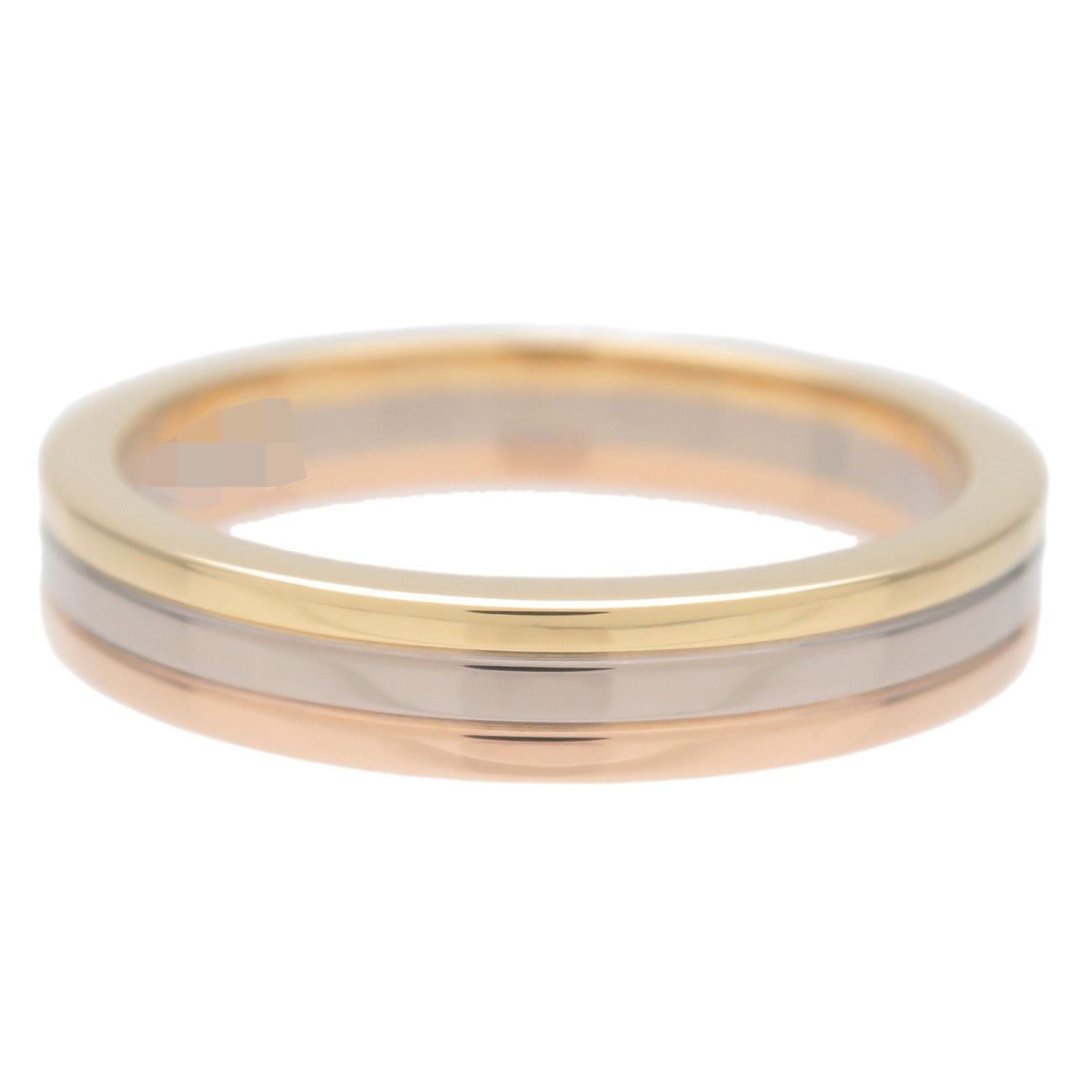 Cartier Vendome Three Color Ring K18 750 YG/WG/PG #52 US6-6.5 Used