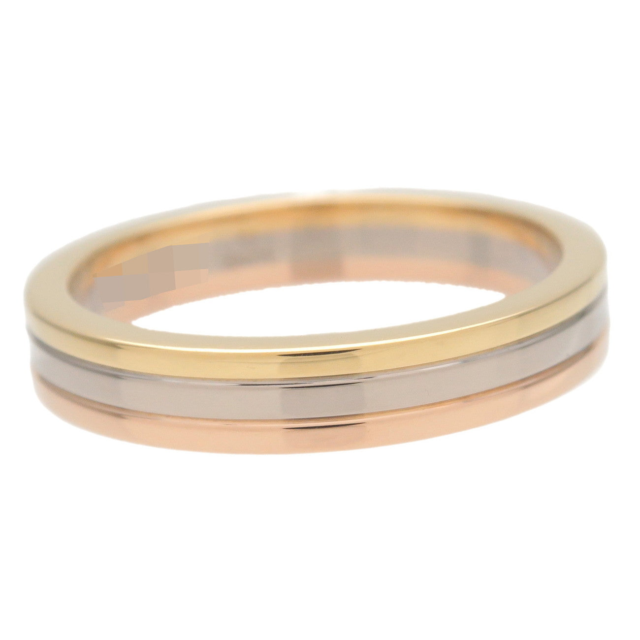 Cartier Vendome Three Color Ring K18 750 YG/WG/PG #52 US6-6.5 Used