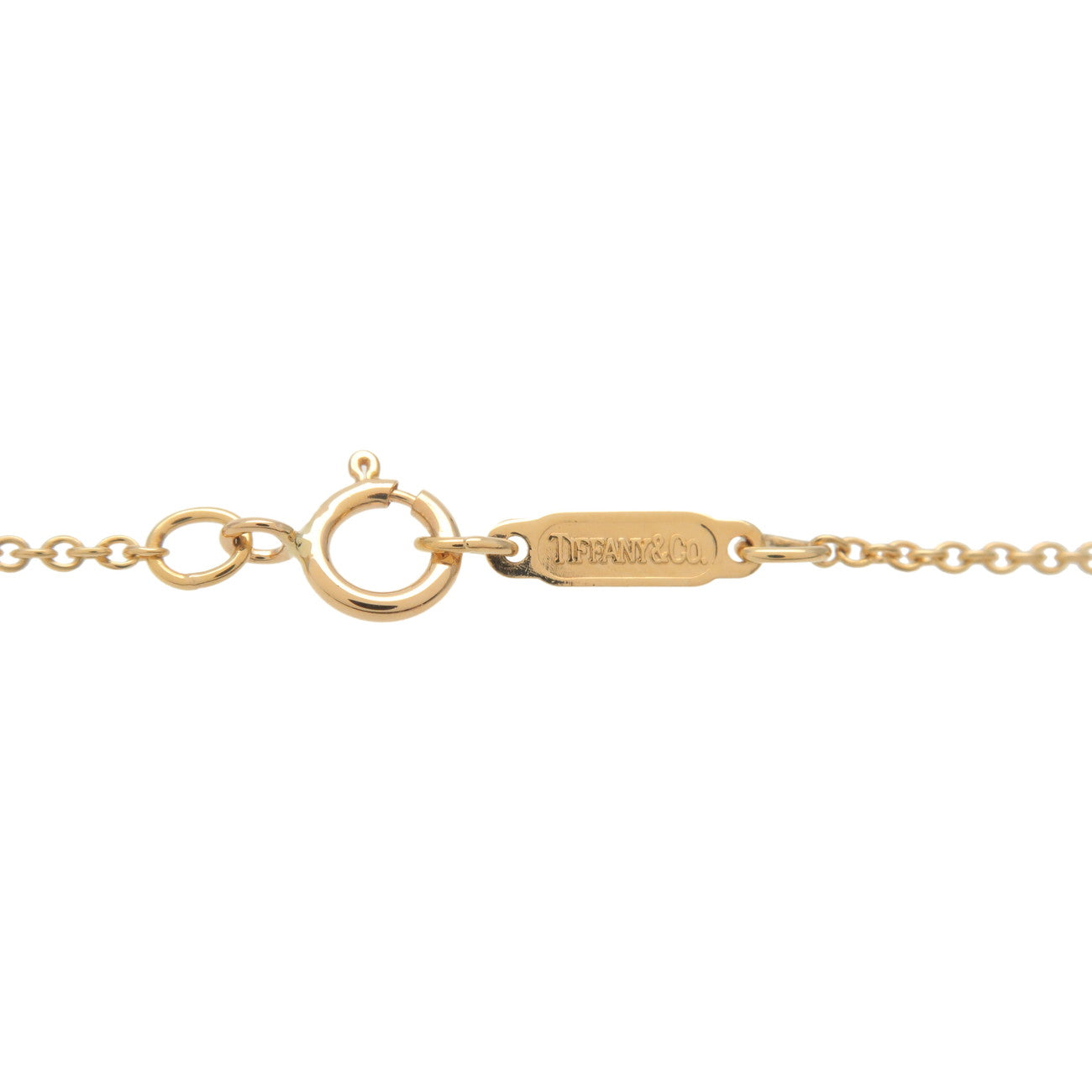 Tiffany&Co. Leaf Heart Necklace K18YG 750YG Yellow Gold Used