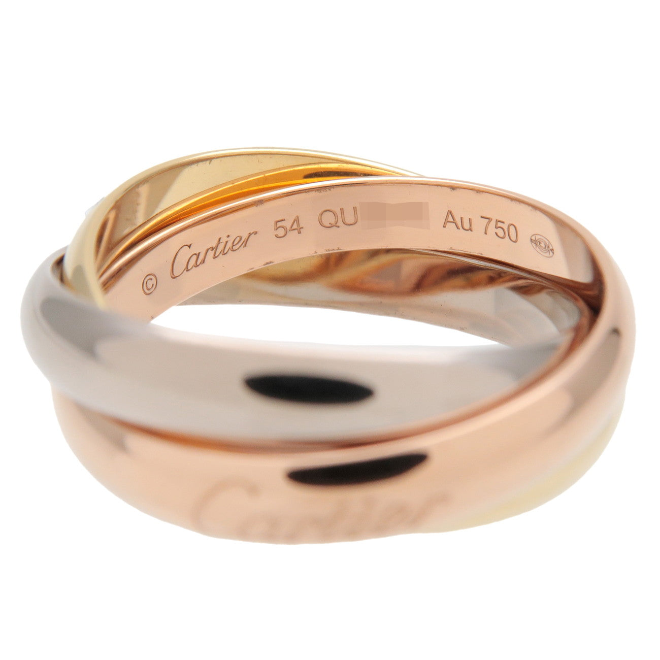 Cartier Trinity Ring MM K18 750YG/WG/PG #54 US6.5 EU53 HK14 Used