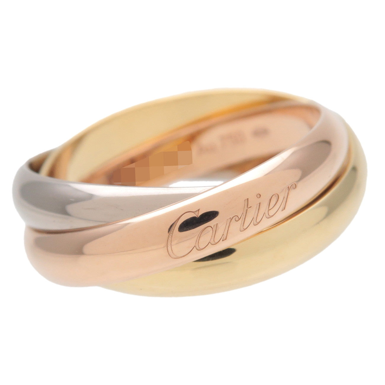 Cartier Trinity Ring MM K18 750YG/WG/PG #54 US6.5 EU53 HK14 Used