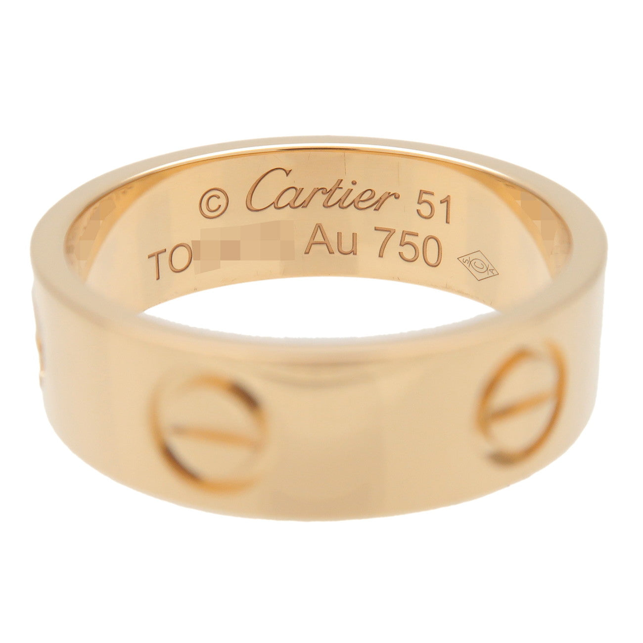 Cartier Love Ring K18 750YG Yellow Gold #51 US5.5-6 EU51 HK12.5 Used