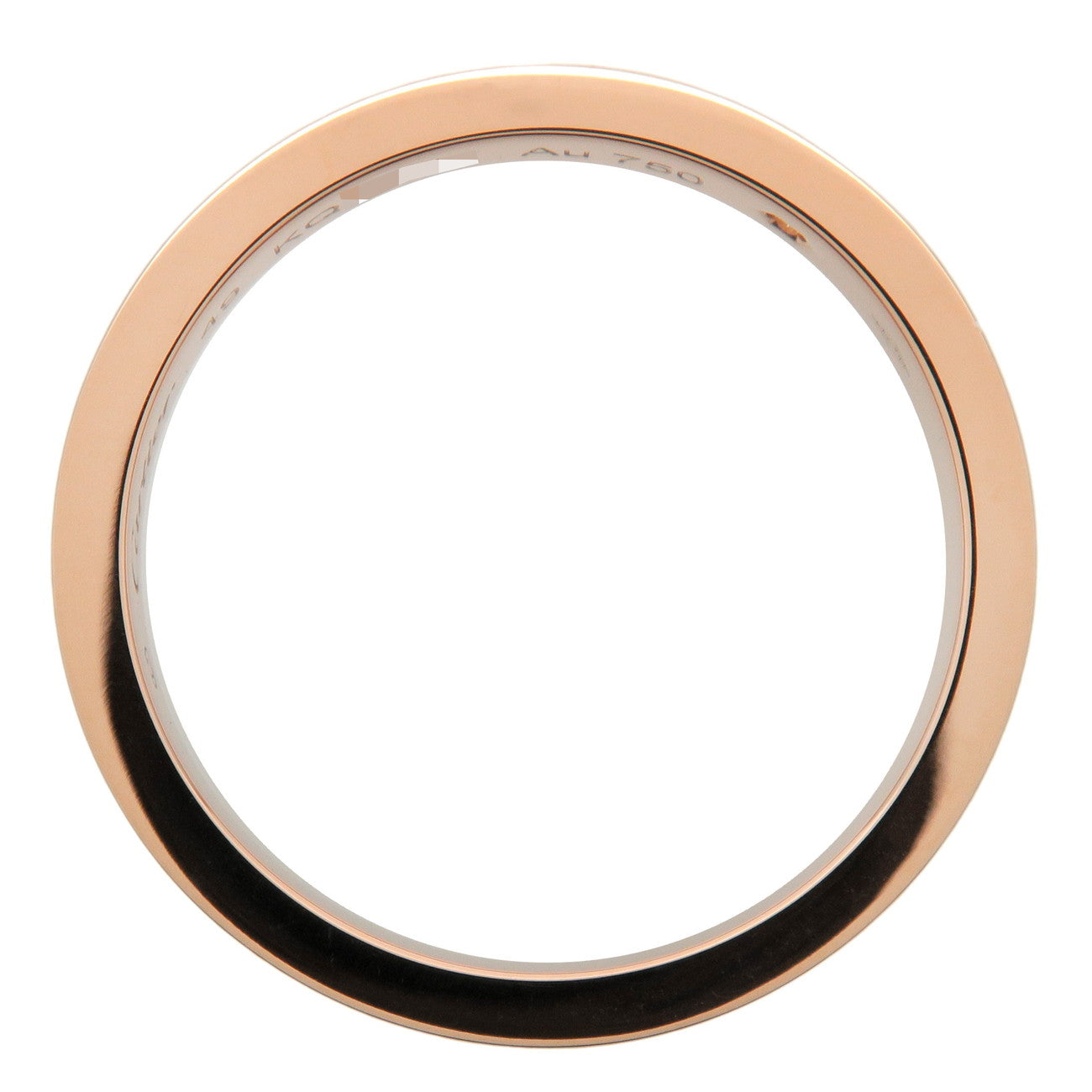 Cartier Engraved 1P Diamond Ring K18 750PG Rose Gold #49 US5 Used