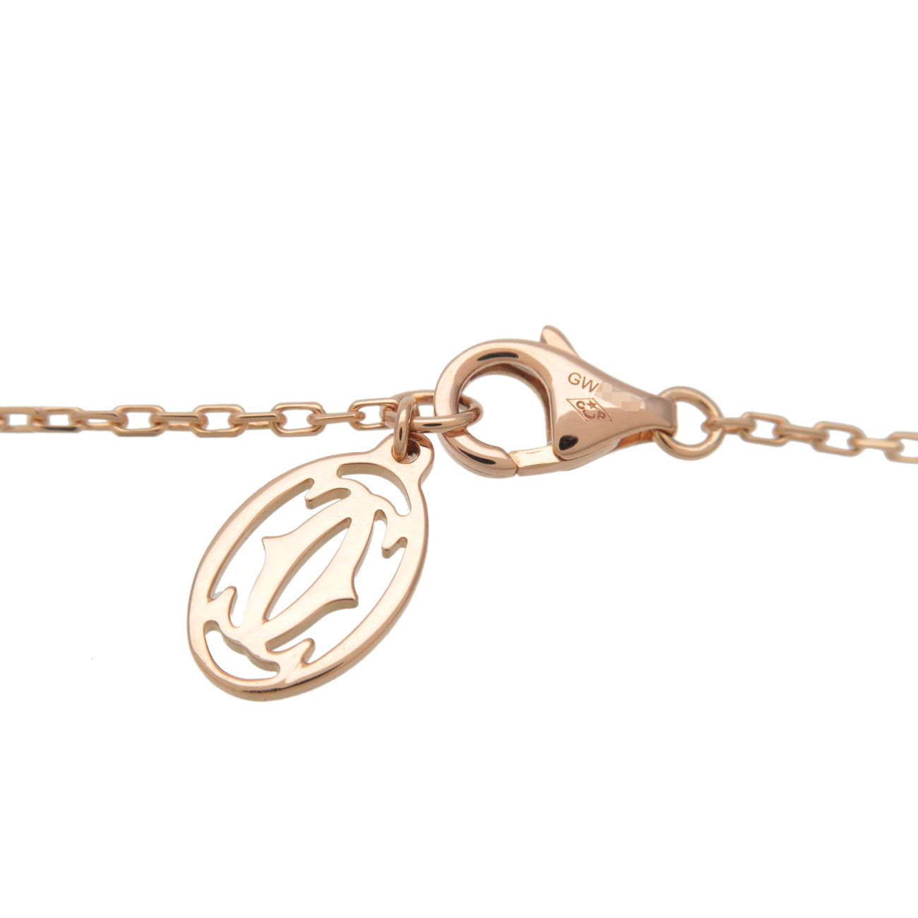 Cartie Diamants Legers Necklace LM Diamond 0.19ct K18 Rose Gold Used