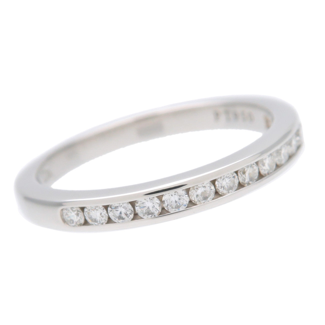 Tiffany&Co. Half Circle Channel Setting Diamond Ring PT950 US4.5 Used