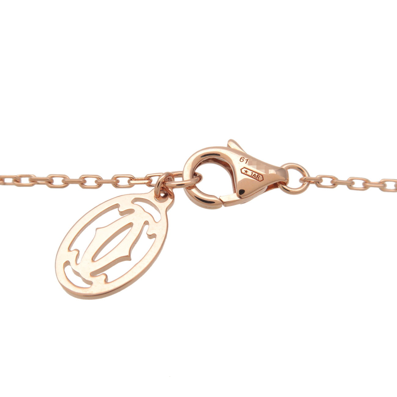 Cartie Diamants Légers Necklace LM Diamond 0.19ct K18 Rose Gold Used