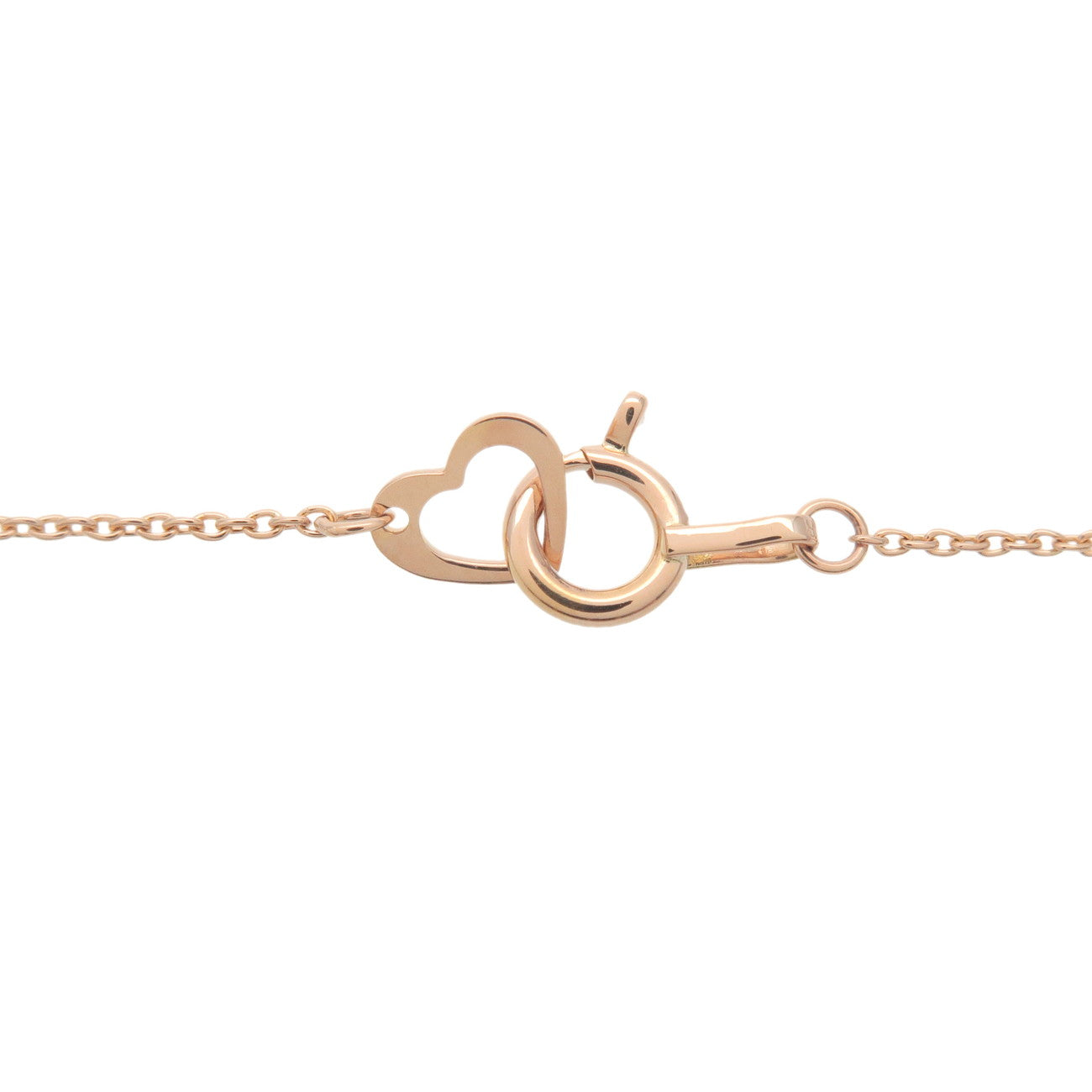 Ponte Vecchio Diamond Shell Necklace 0.07ct K18PG 750PG Rose Gold Used