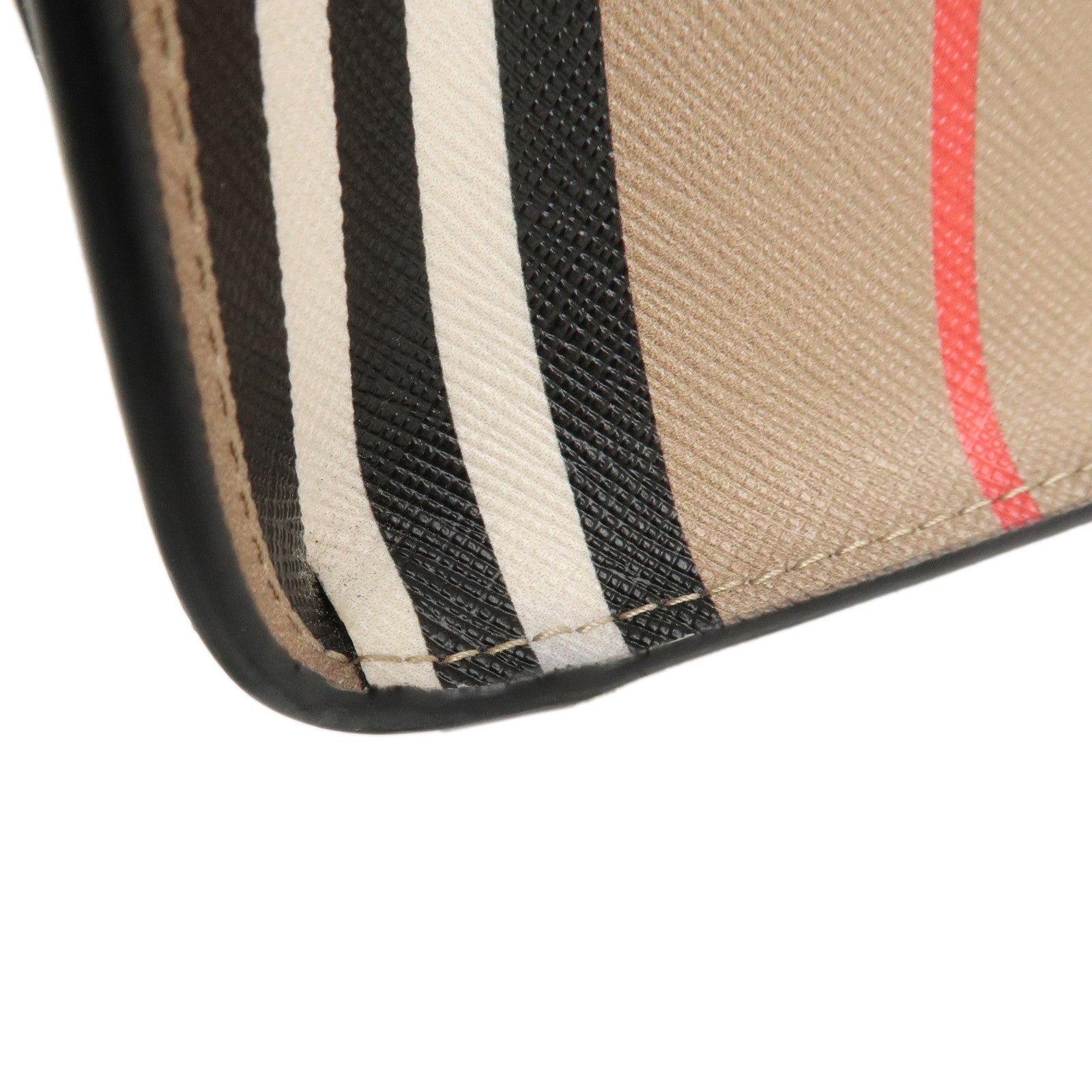 BURBERRY PVC Leather Icon Stripe 2Way Tote Bag Hand Bag Used