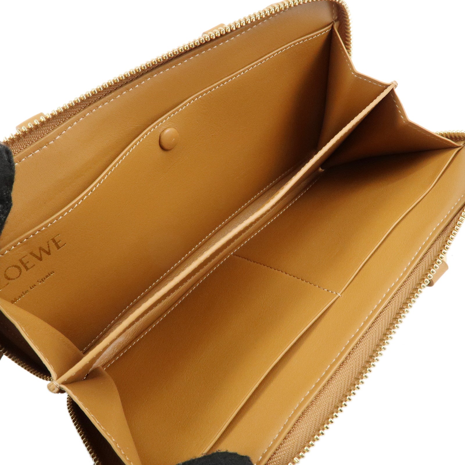 LOEWE Amazona Leather 2Way Shoulder Hand Bag Hand Bag Beige Used