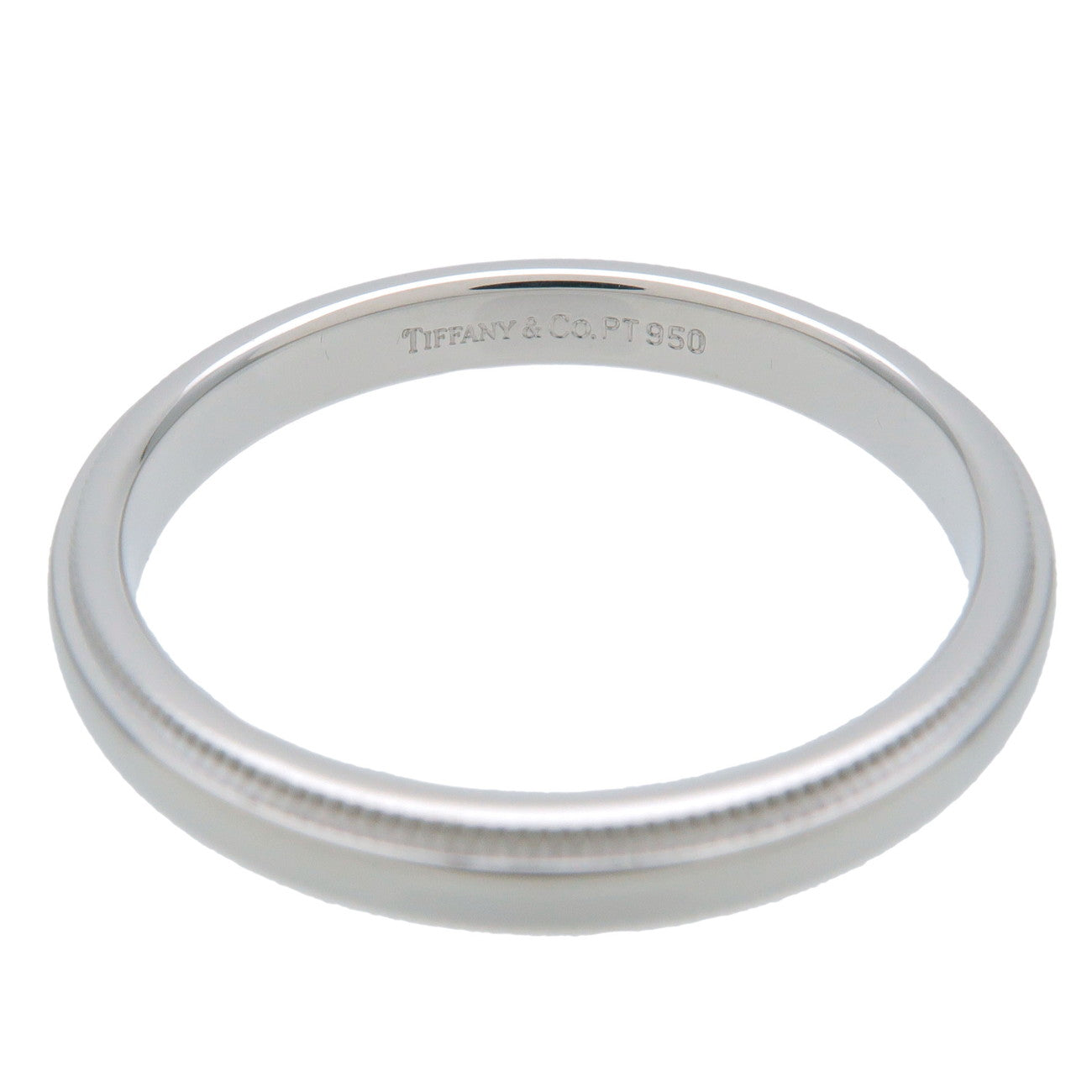 Tiffany&Co. Milgrain Band Ring 3.0mm PT950 Platinum US9 EU59 Used