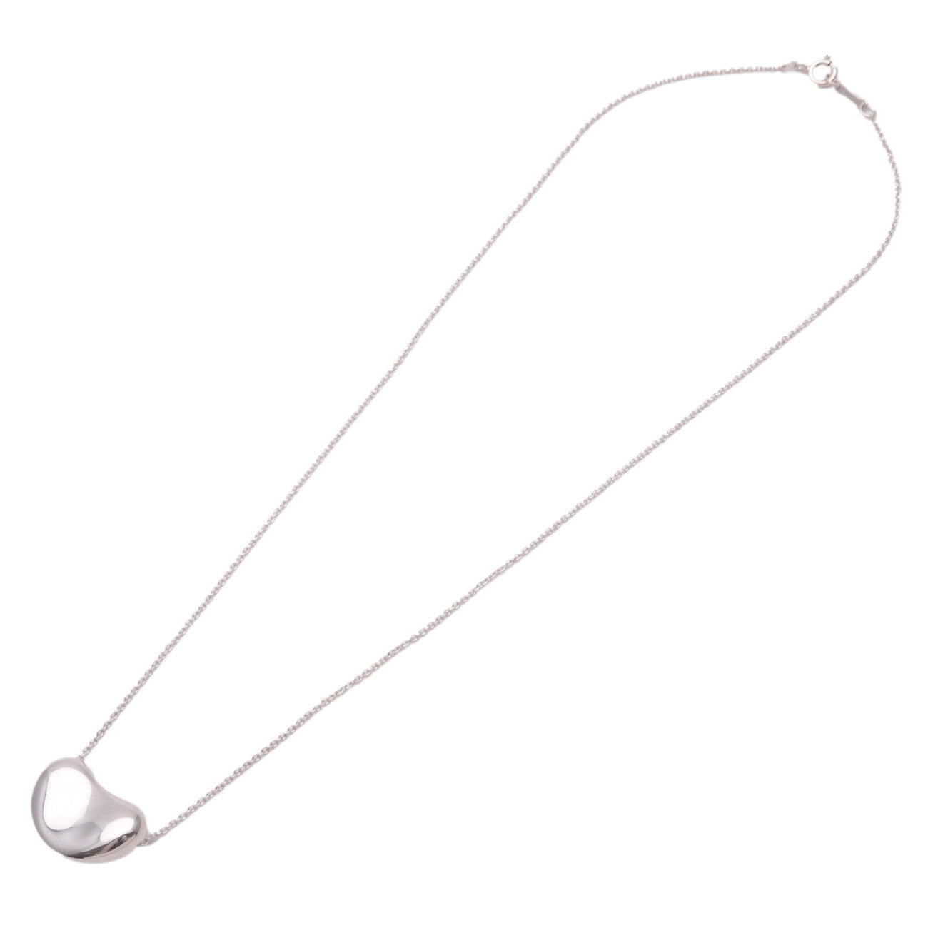 Tiffany&Co. Bean Charm Necklace Medium SV925 Silver Used
