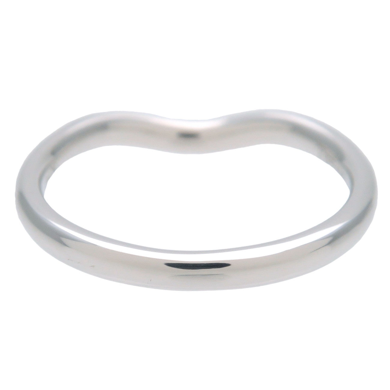 Tiffany&Co. Curved Band Ring 9P Diamond PT950 Platinum US5 Used
