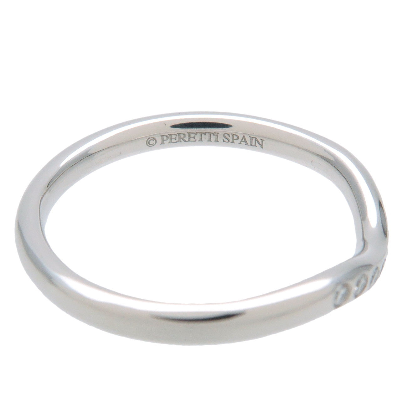 Tiffany&Co. Curved Band Ring 9P Diamond PT950 Platinum US5 Used