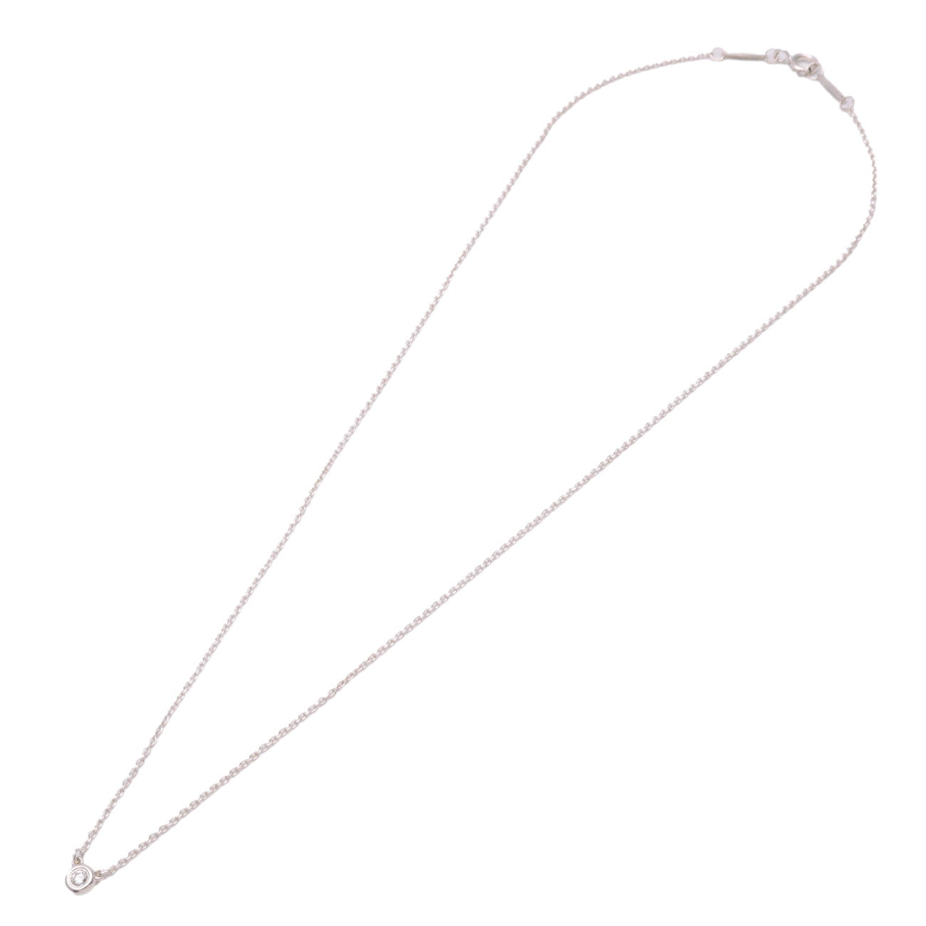 Tiffany&Co. Elsa Peretti By the Yard 1P Diamond Necklace 0.05ct Used