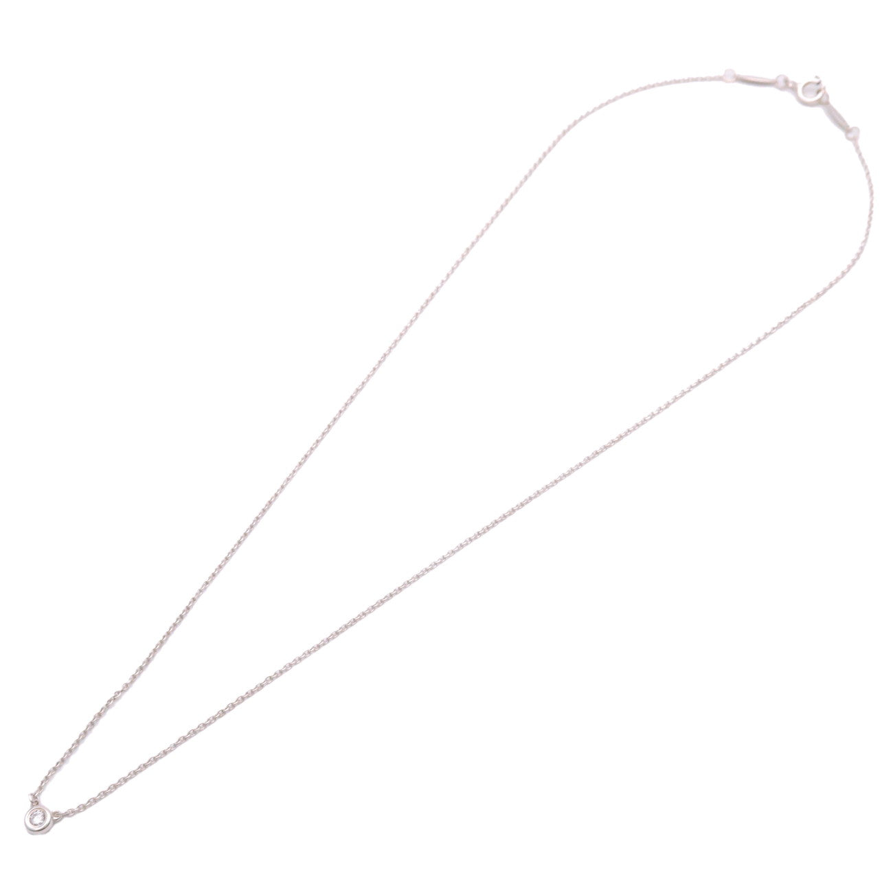 Tiffany&Co. Elsa Peretti By the Yard 1P Diamond Necklace 0.05ct Used