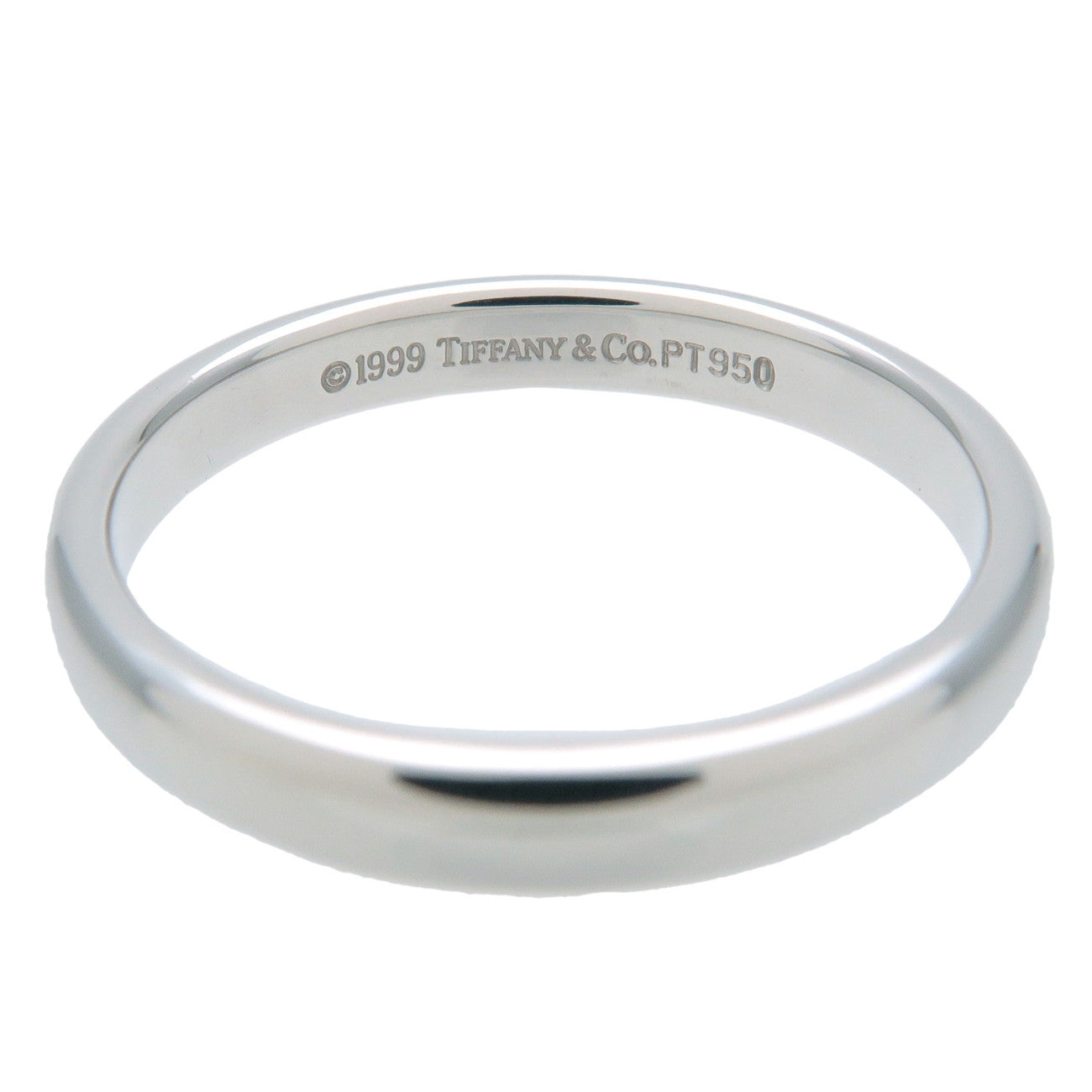 Tiffany&Co. Classic Band Ring PT950 US7.0-7.5 Platinum Used