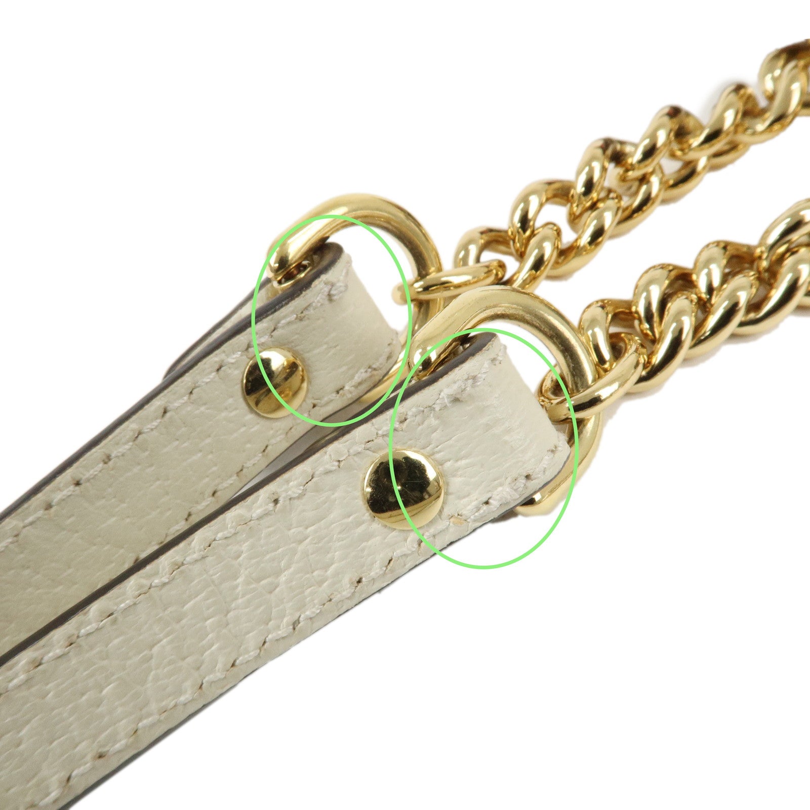 GUCCI GG Flora GG Supreme Leather Chain Shoulder Bag 498156 Used