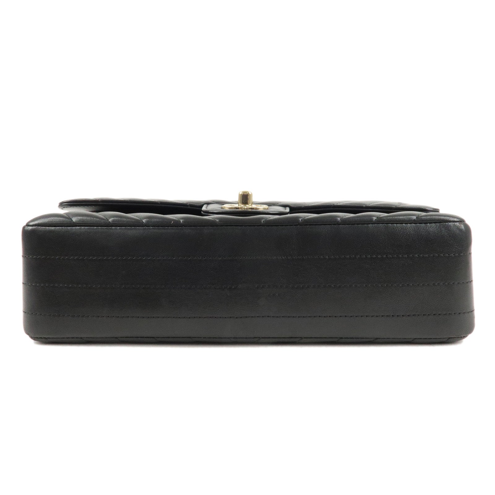 CHANEL Shevron Lamb Skin V Stiches W Chain Shoulder Bag A01166 Used