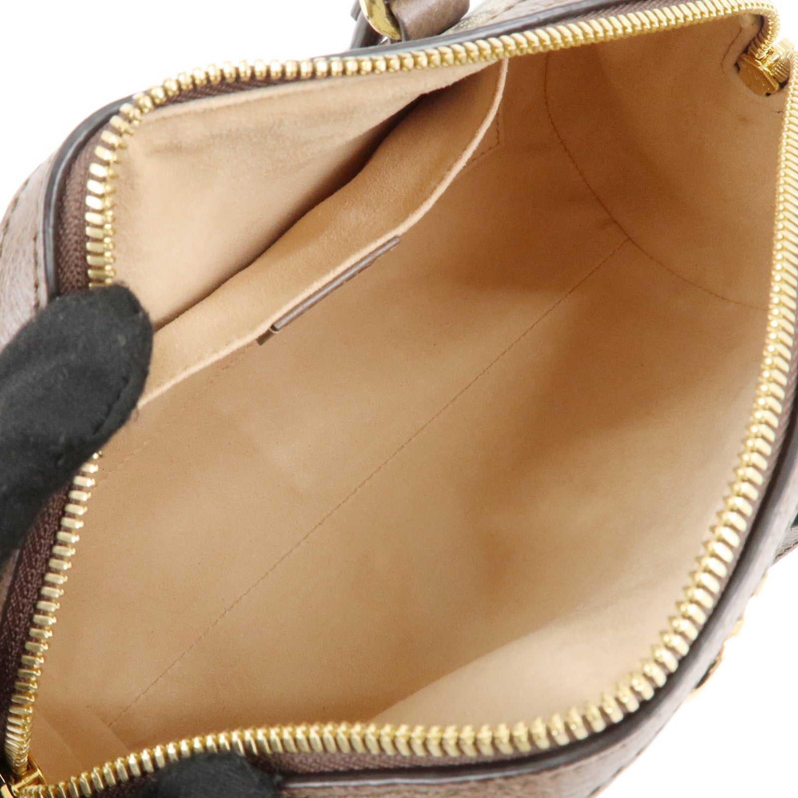 GUCCI Ophidia Sherry GG Supreme Leather 2Way Bag Beige 602577 Used