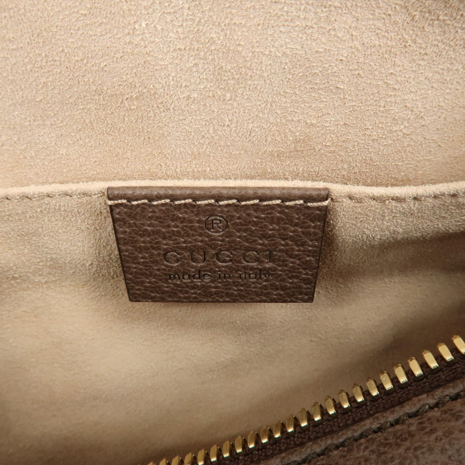 GUCCI Ophidia Sherry GG Supreme Leather 2Way Bag Beige 602577 Used