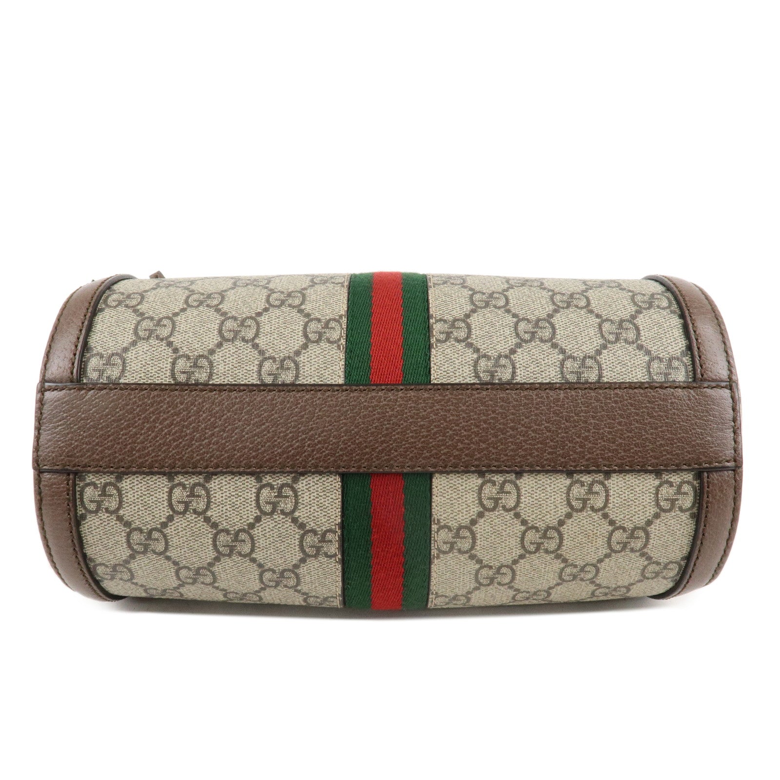 GUCCI Ophidia Sherry GG Supreme Leather 2Way Bag Beige 602577 Used