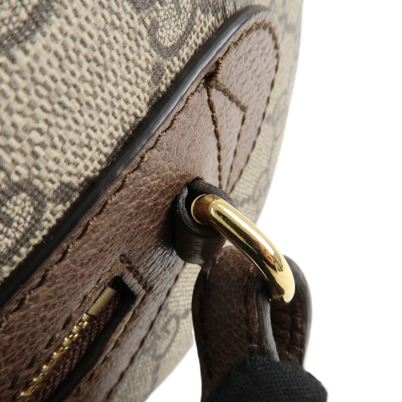 GUCCI Ophidia Sherry GG Supreme Leather 2Way Bag Beige 602577 Used
