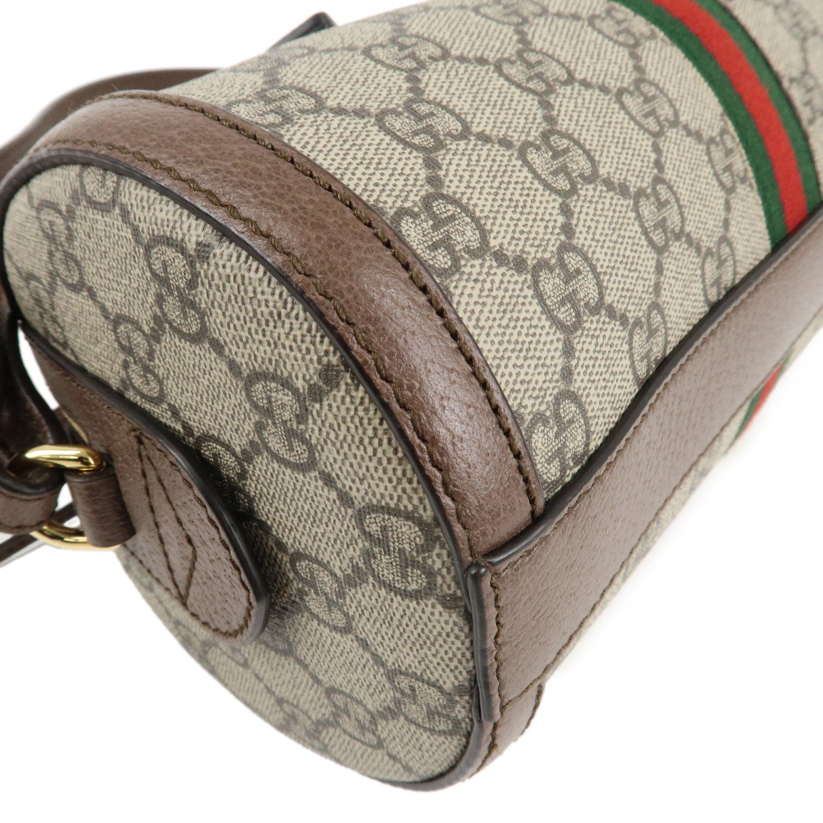 GUCCI Ophidia Sherry GG Supreme Leather 2Way Bag Beige 602577 Used