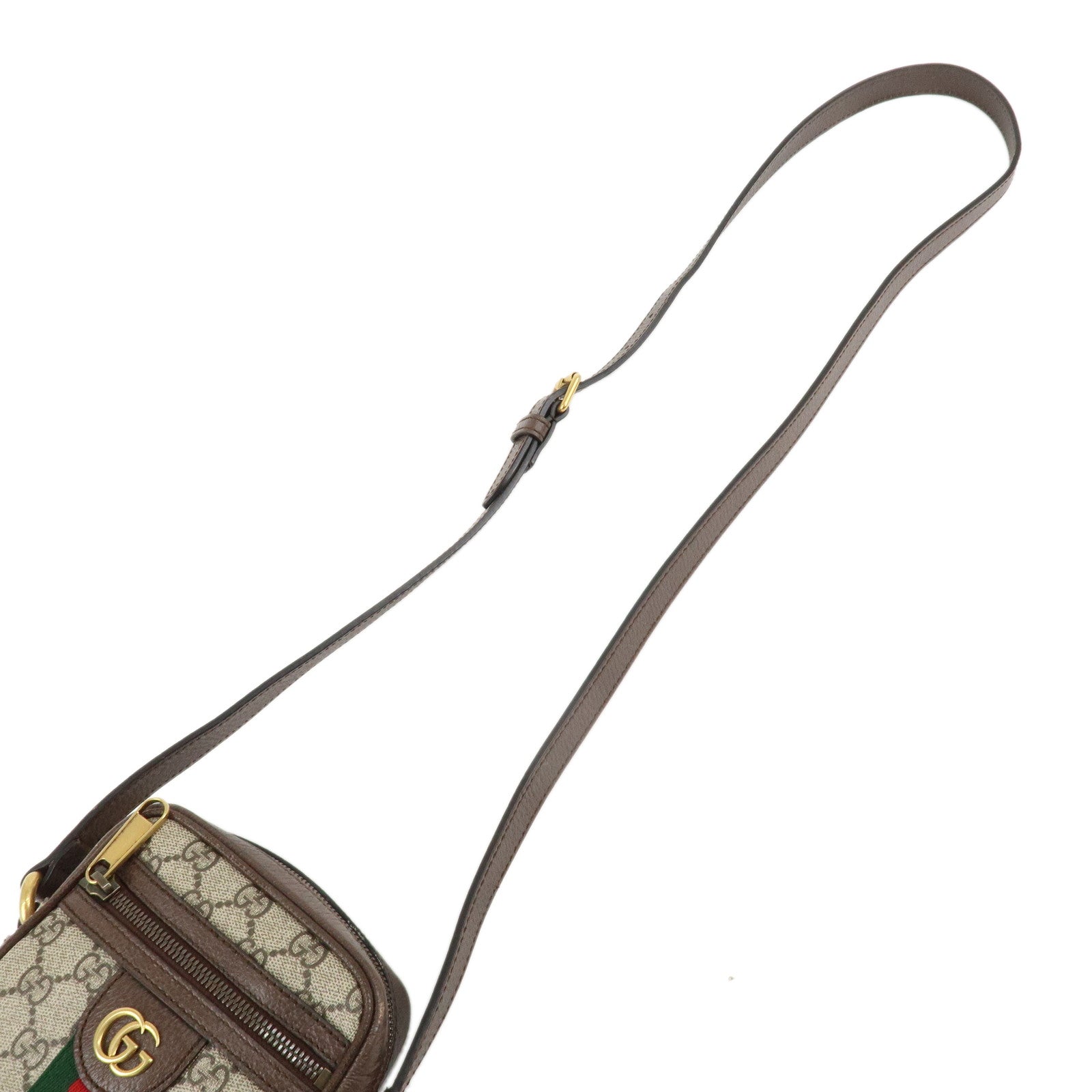 GUCCI Gucci Ophidia Sherry GG Supreme Leather Shoulder Bag 598127 Used