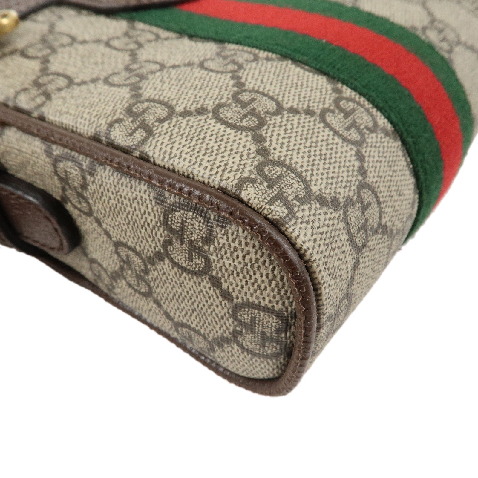GUCCI Gucci Ophidia Sherry GG Supreme Leather Shoulder Bag 598127 Used