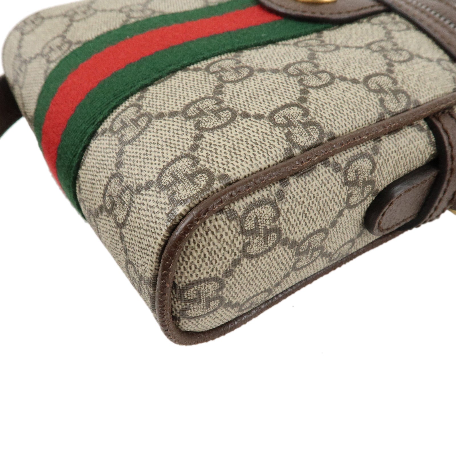 GUCCI Gucci Ophidia Sherry GG Supreme Leather Shoulder Bag 598127 Used