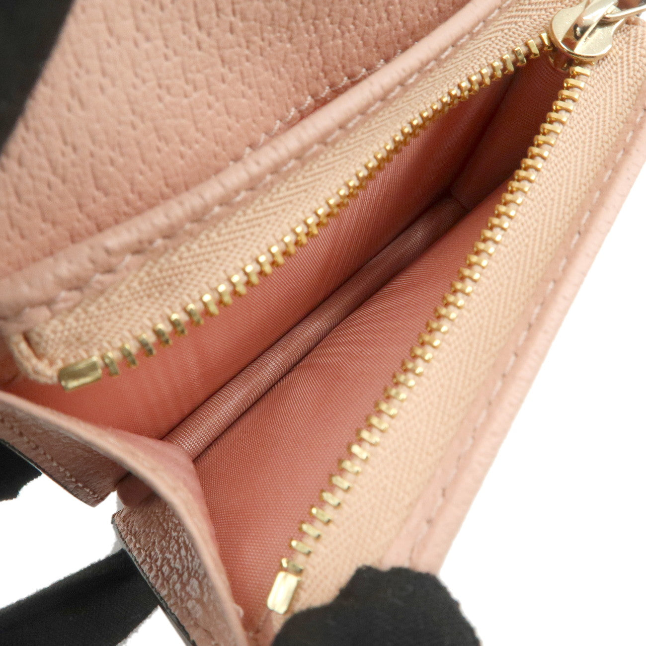 GUCCI Ophidia Sherry GG Supreme Leather Wallet Pink 523155 Used