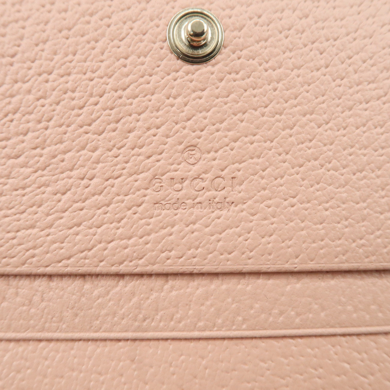 GUCCI Ophidia Sherry GG Supreme Leather Wallet Pink 523155 Used